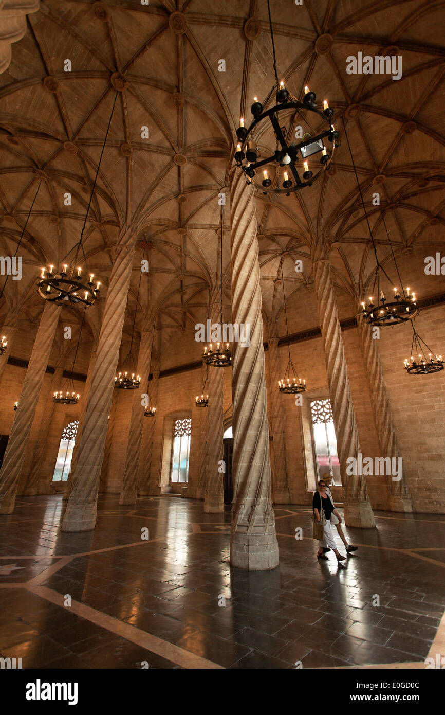 La Llotja de la Seda, seta Exchange, patrimonio culturale mondiale dell UNESCO, Provincia Valencia, Valencia, Spagna Foto Stock
