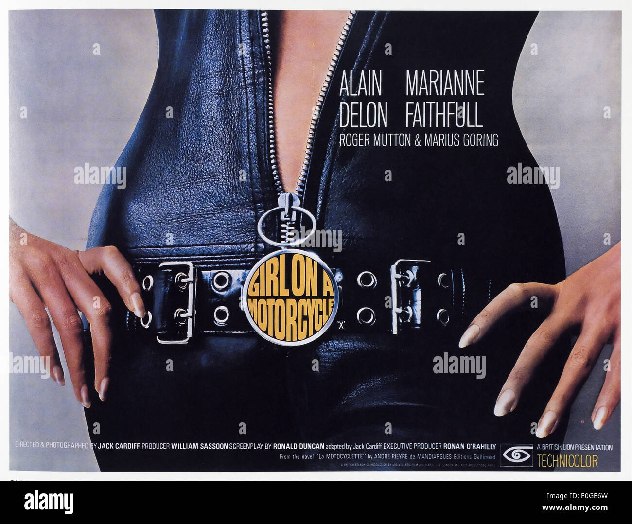 Ragazza di un motociclo - originale poster del filmato Foto Stock