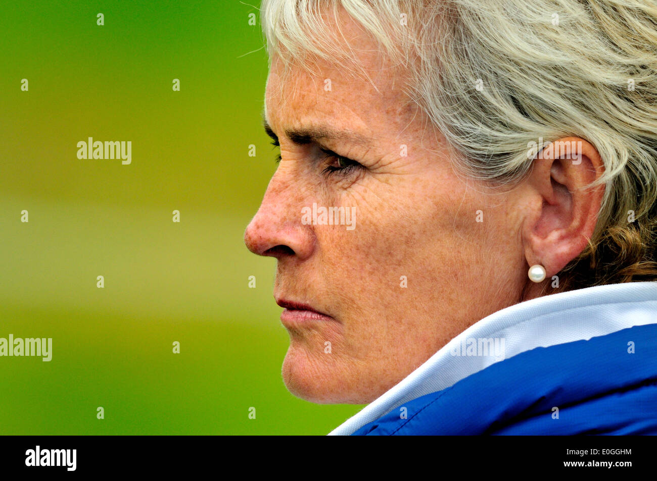 Judy Murray coaching al GB ragazze Team al Maureen Connolly Challenge Trophy, Eastbourne, 20 giugno 2013. Foto Stock
