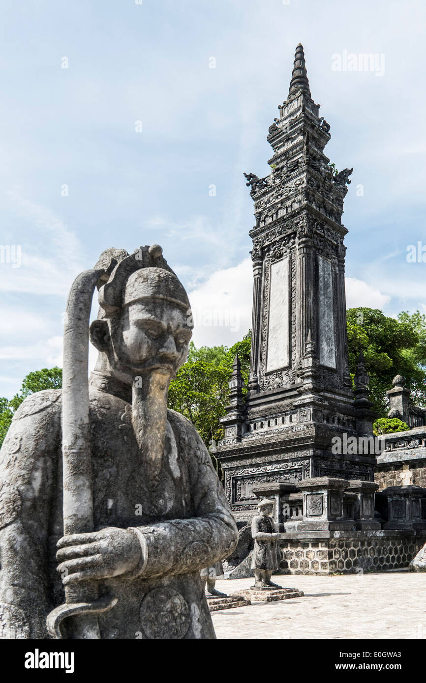 La tomba dell'imperatore Khai Dinh, città di Hue, Vietnam Asia Foto Stock