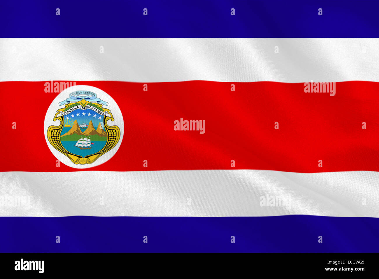 Costa Rica bandiera nazionale Foto Stock