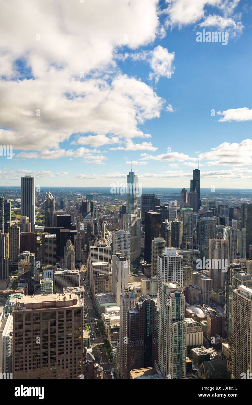Chicago, Illinois, Stati Uniti d'America, downtown skyline della città Foto Stock