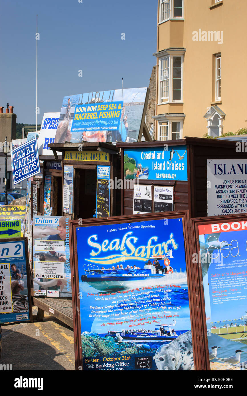 Gite in barca Tenby Pembrokeshire Wales Foto Stock