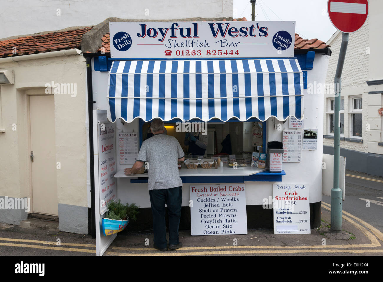 La gioiosa West granchi, aragoste e crostacei shop a Sheringham NORFOLK REGNO UNITO Foto Stock