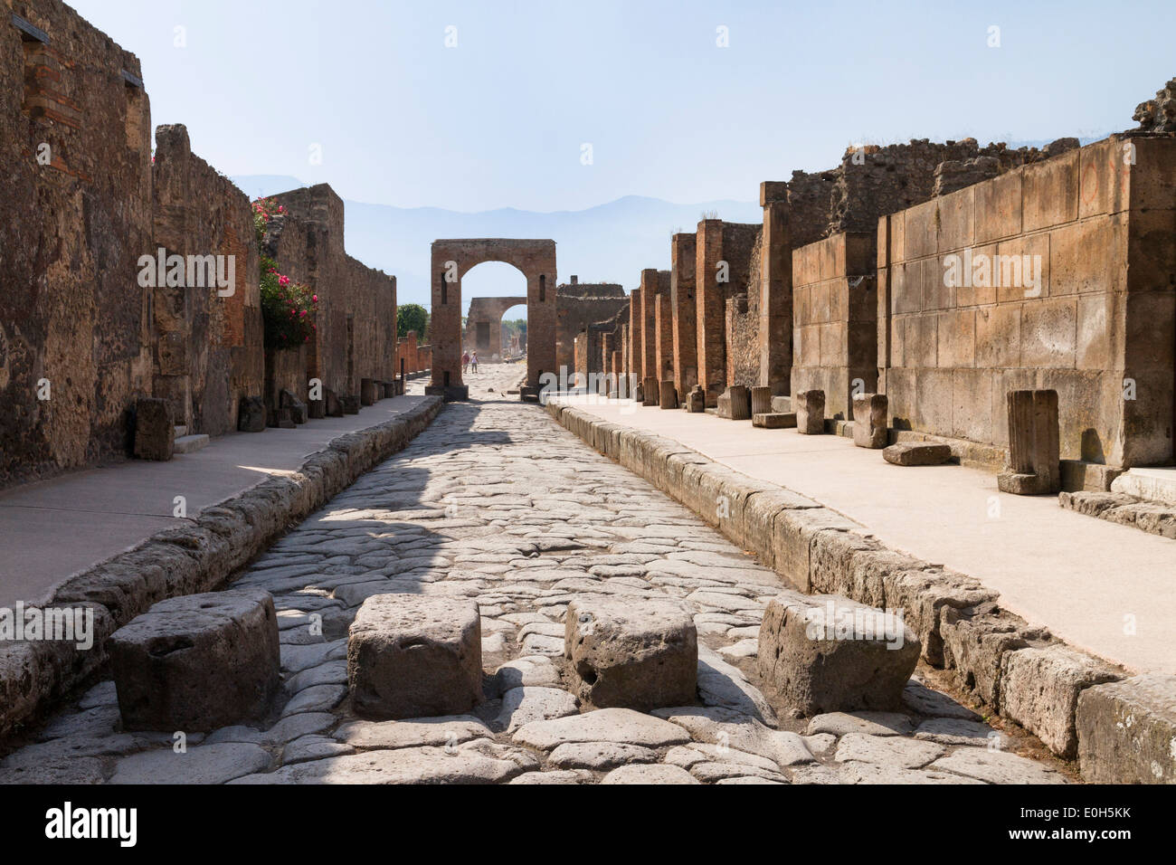 Via Mercurio, la storica città di Pompei nel Golfo di Napoli, Campania, Italia, Europa Foto Stock