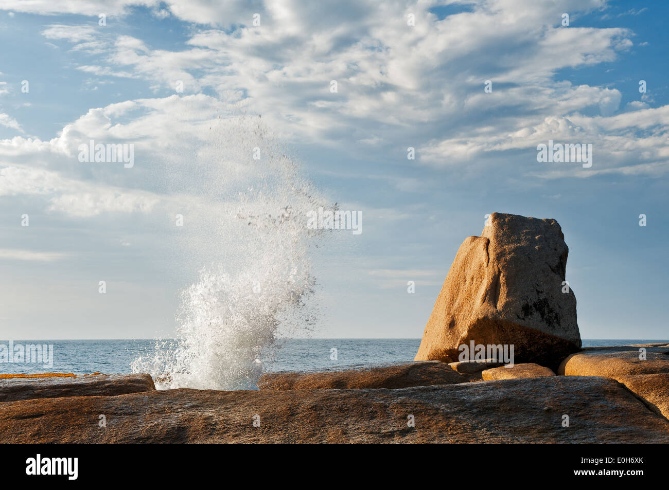 Blowhole presso la costa di Bicheno. Foto Stock
