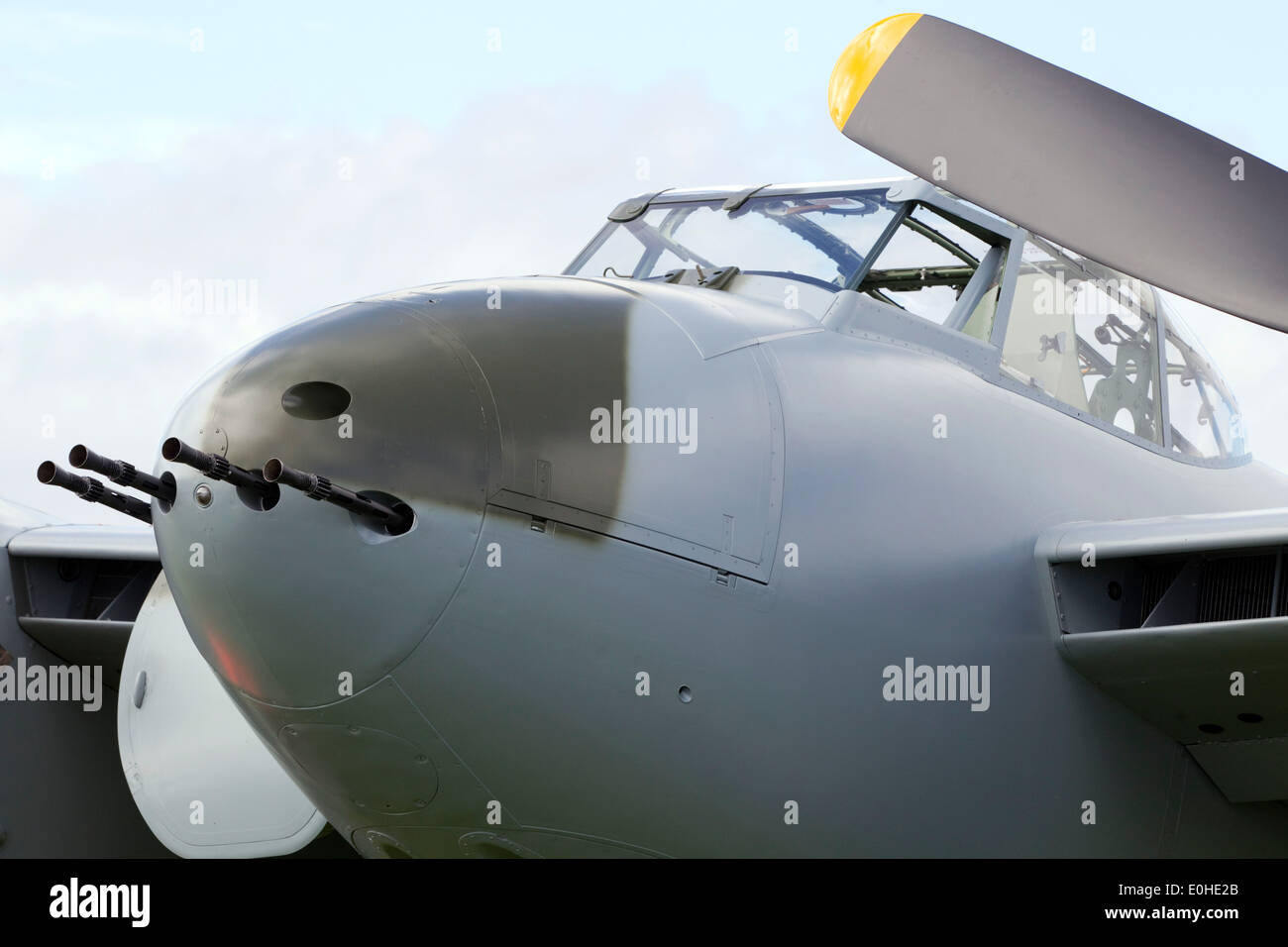 II Guerra Mondiale caccia bombardiere, il solo volare de Havilland Mosquito KA114, costruiti in legno, Foto Stock