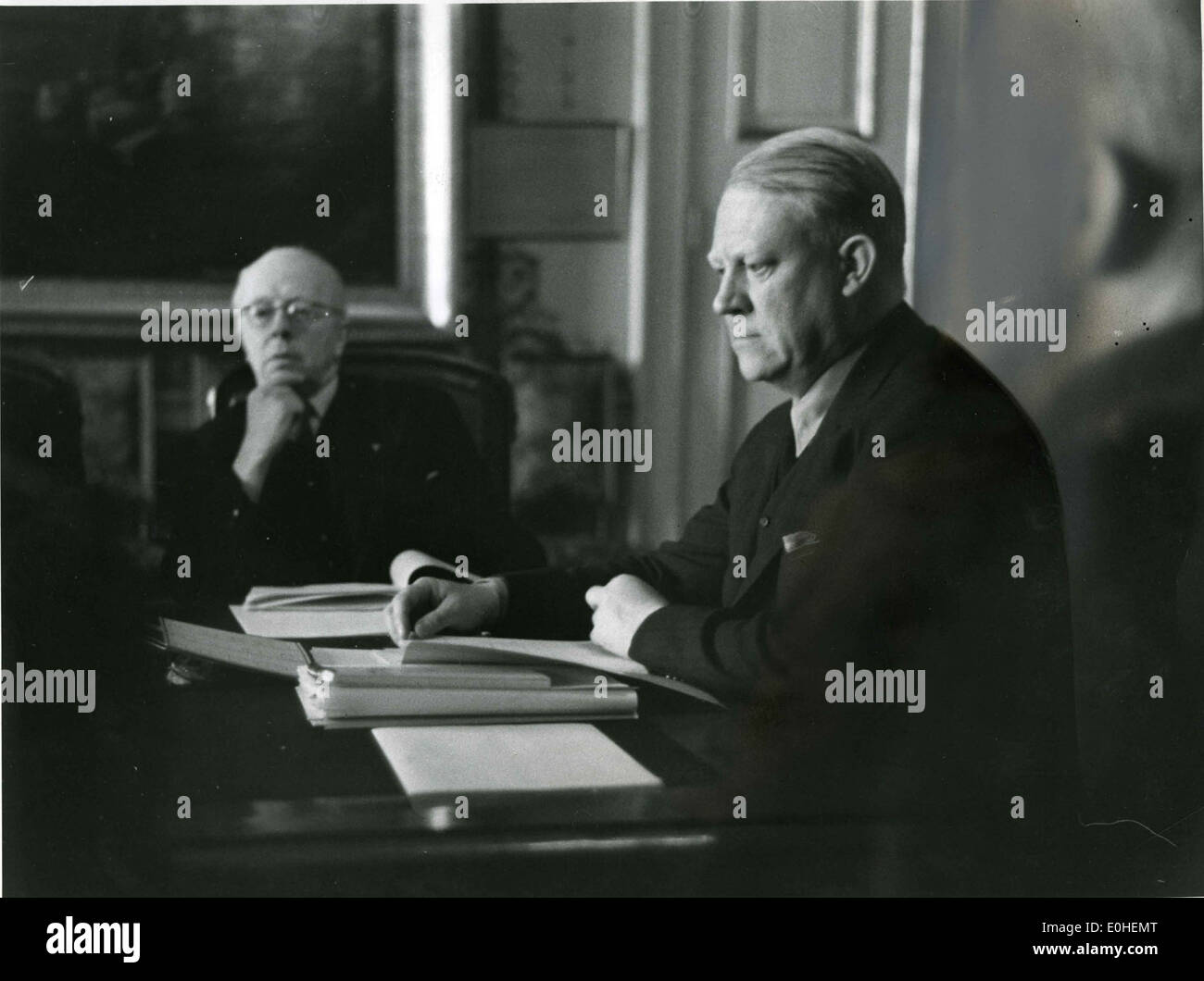 Vidkun Quisling og ministro Eivind Blehr. Foto Stock