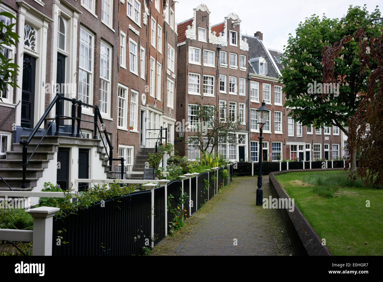 Begijnhof cortile ad Amsterdam, in Olanda. Foto Stock