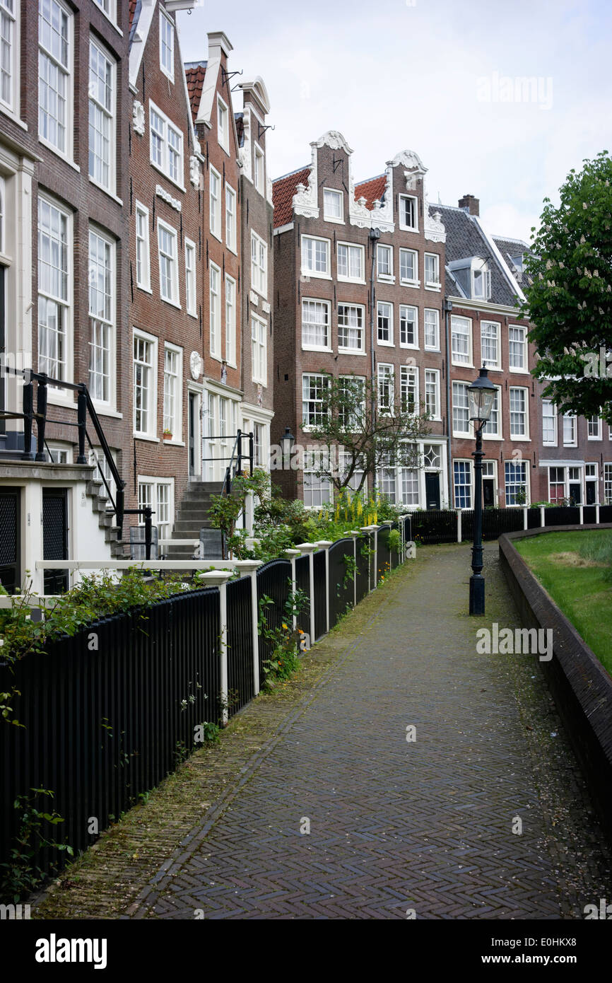 Begijnhof cortile ad Amsterdam, in Olanda. Foto Stock