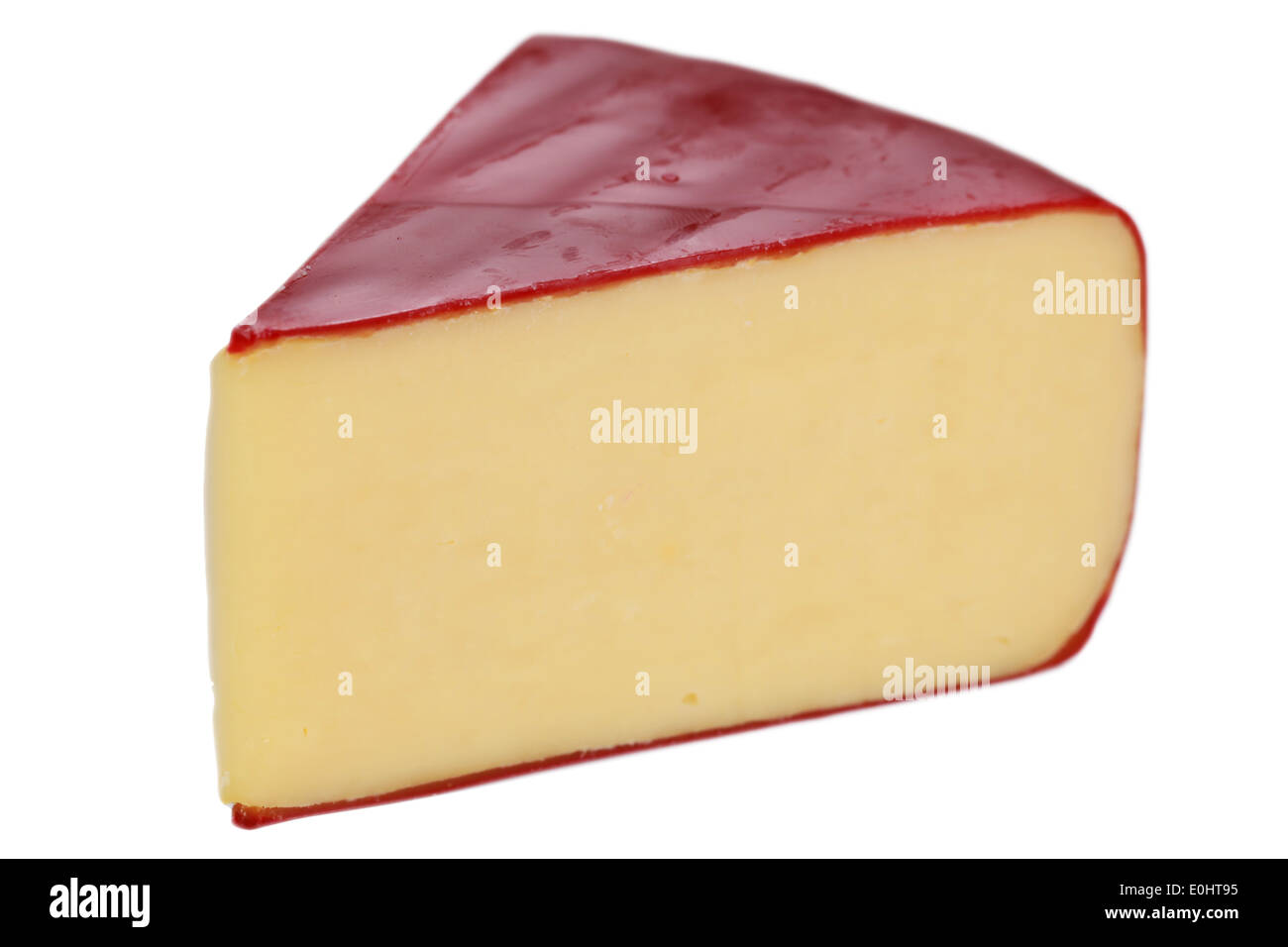 Swiss formaggi stagionati isolati su sfondo bianco Foto Stock