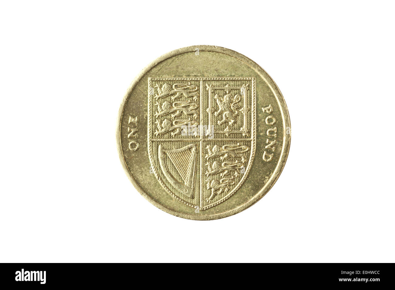 British una sterlina moneta Foto Stock