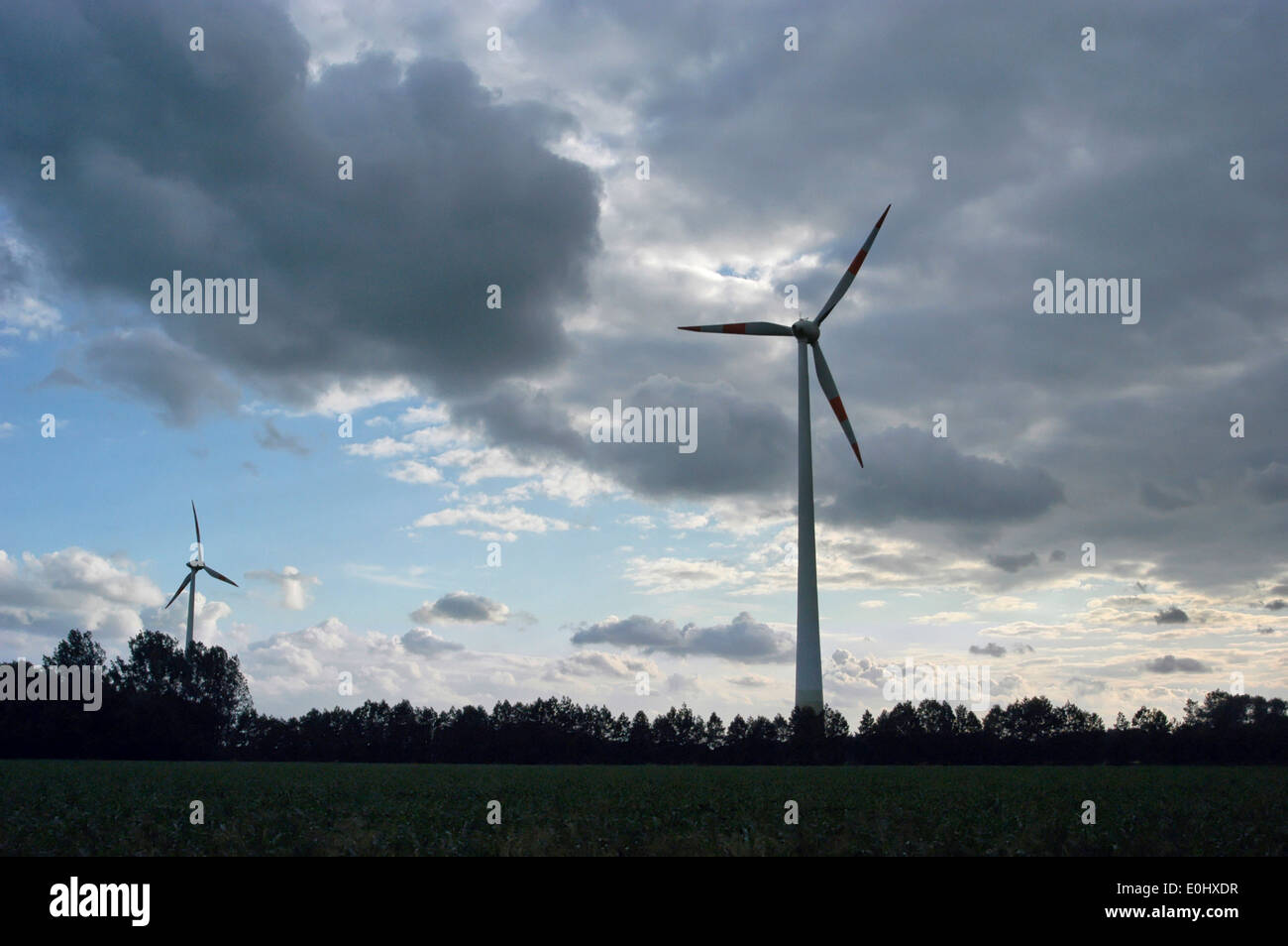 Germania, nei pressi di Colonia, l'energia eolica, la turbina eolica, Deutschland, nahe Köln, Windenergie, Windturbine Foto Stock