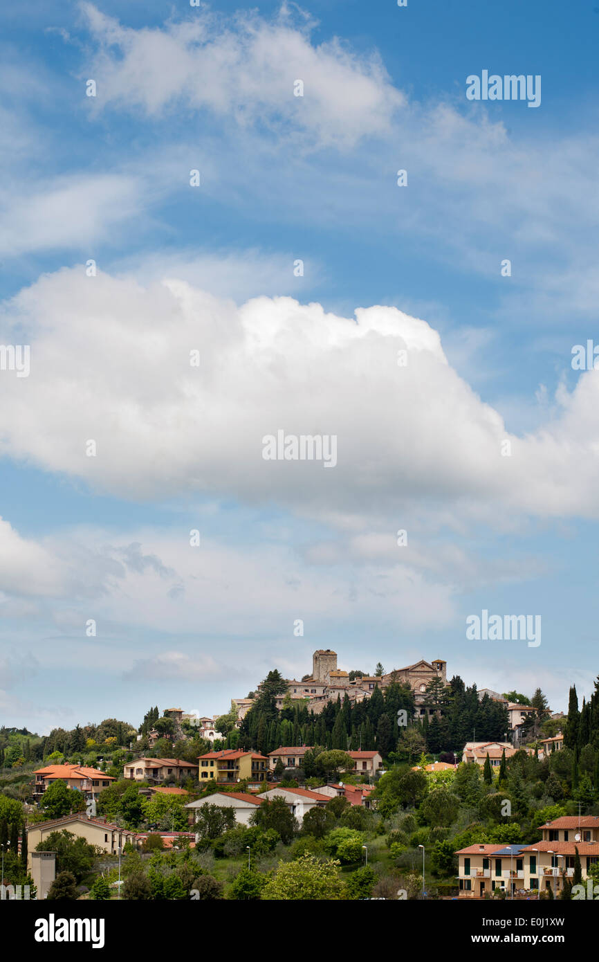 Piccola cittadina in Chianti, Toscana. Foto Stock