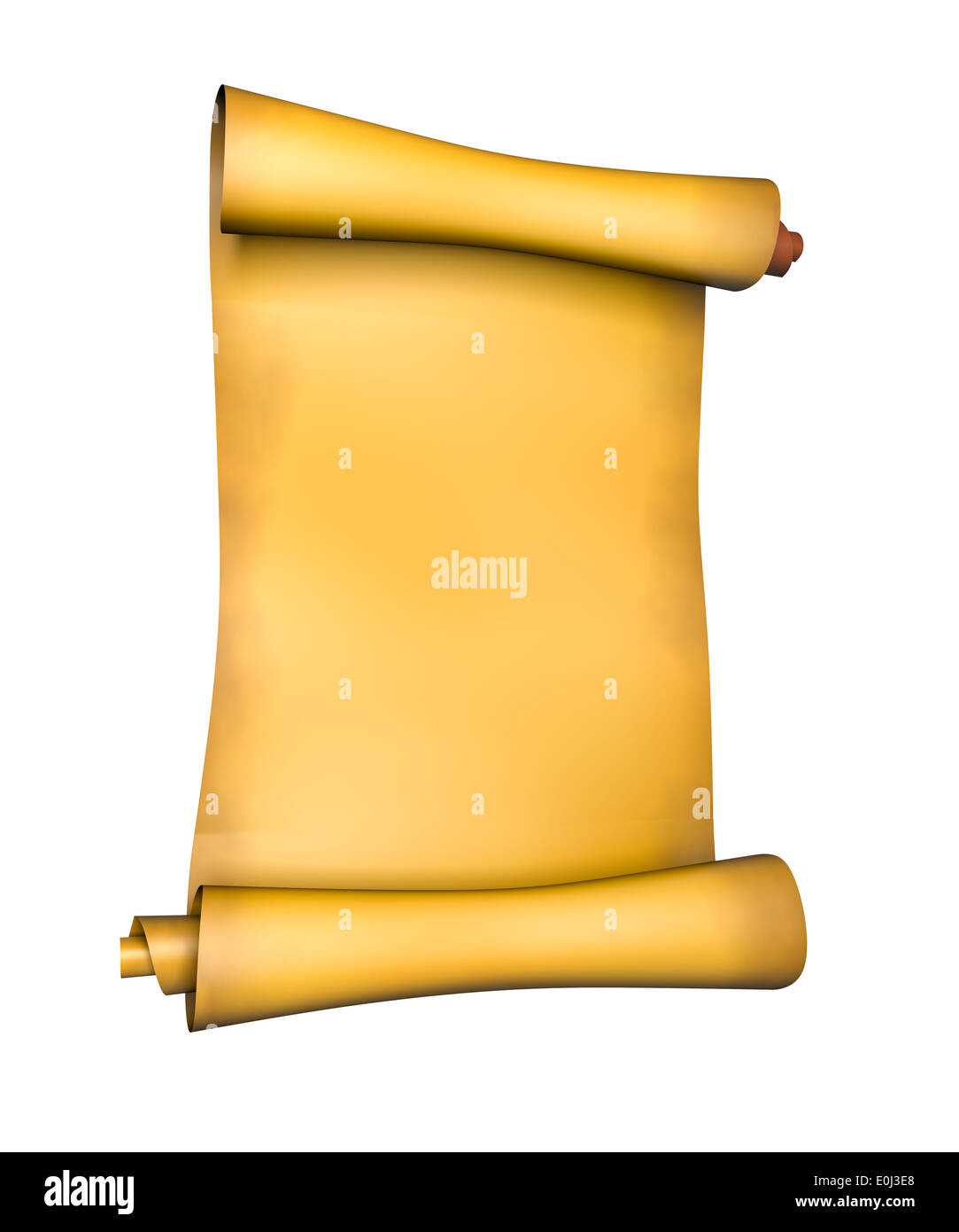 Vecchia carta pergamena scorrere - 3d illustrazione Foto Stock