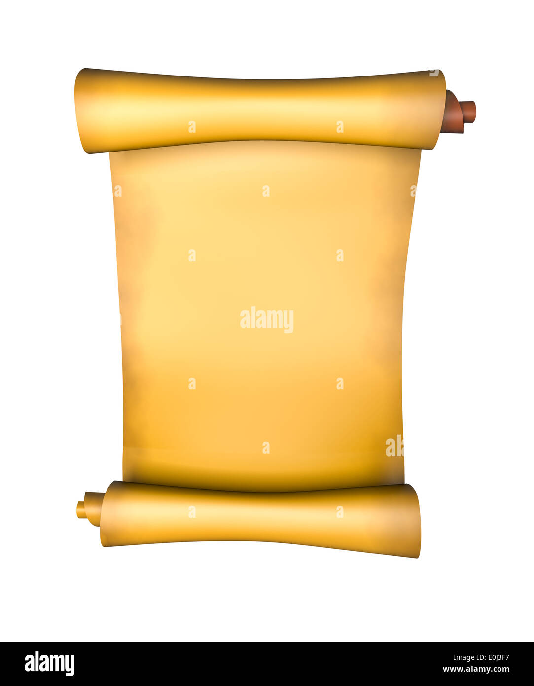 Vecchia carta pergamena scorrere - 3d illustrazione Foto Stock