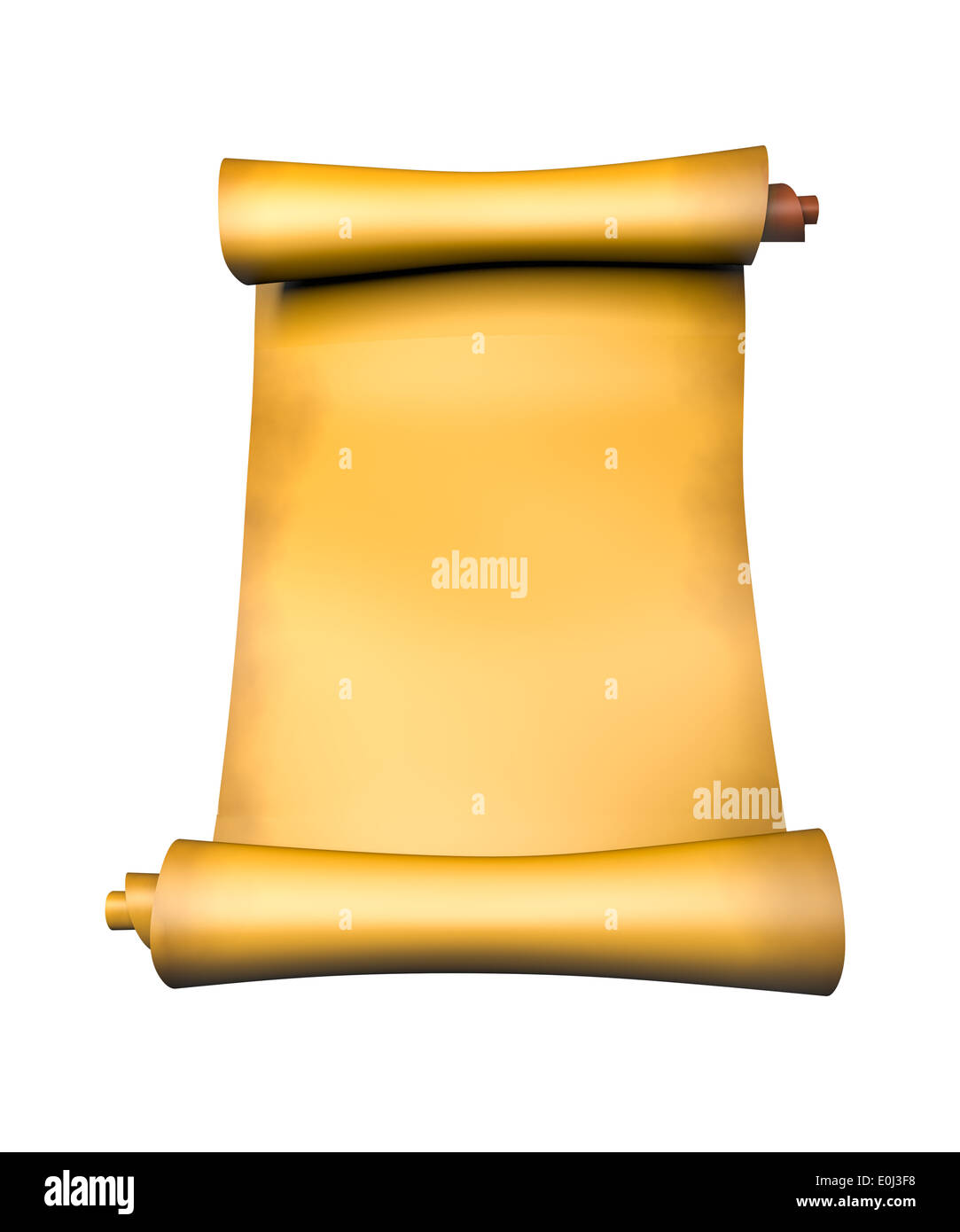 Vecchia carta pergamena scorrere - 3d illustrazione Foto Stock