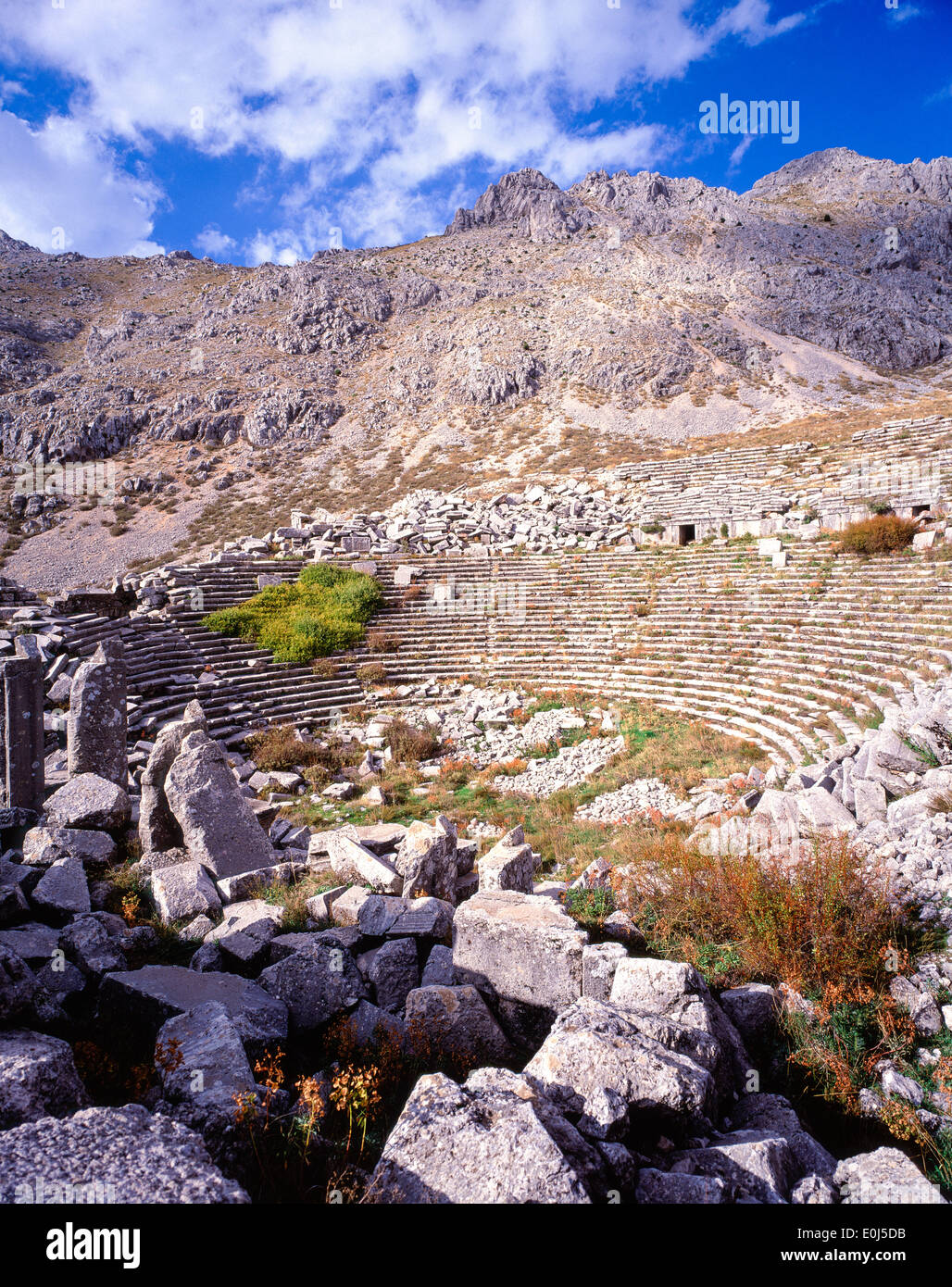 Teatro di antiche rovine a Sagalassos vicino a Isparta Turchia Foto Stock