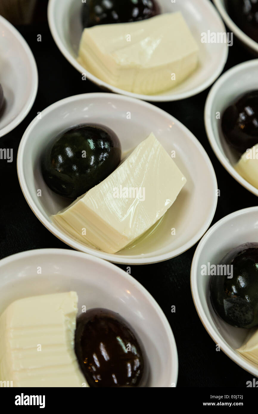 Duck egg e tofu Foto Stock