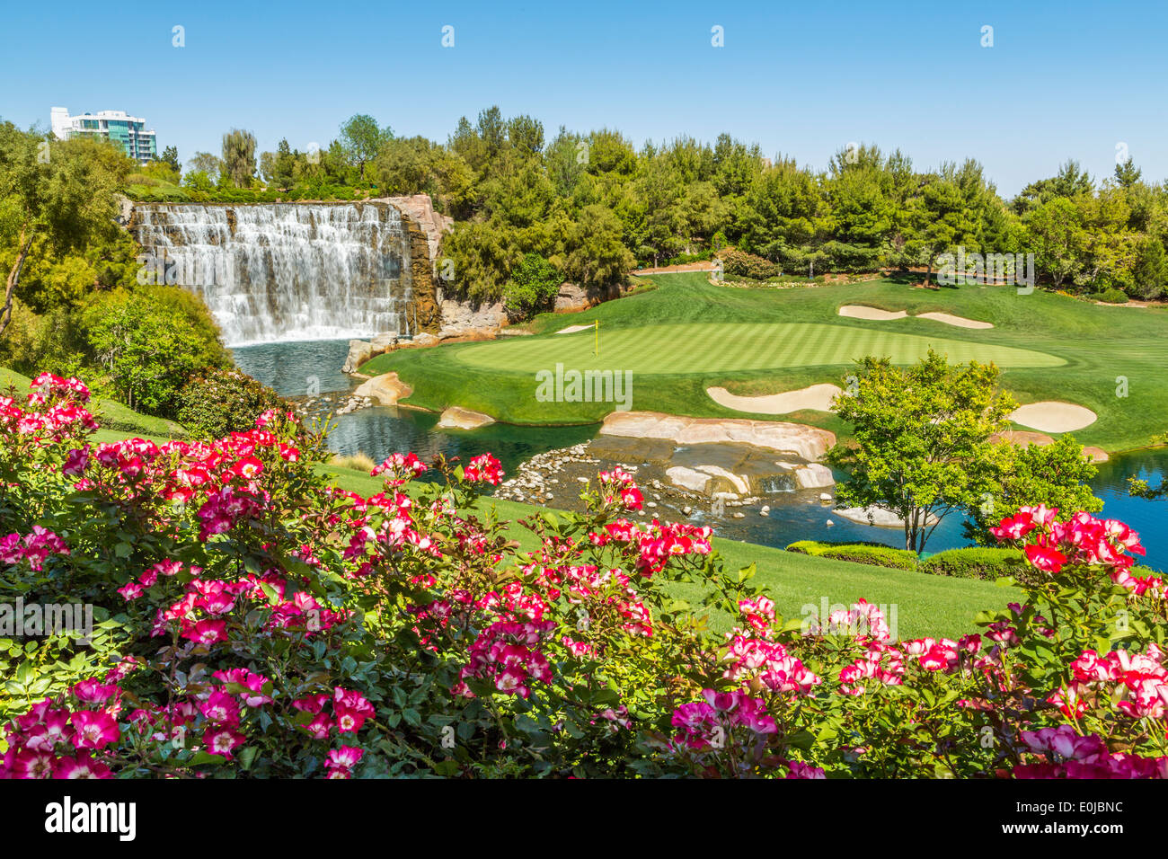 Il Wynn Las Vegas Golf Course ha chiuso il 17 2017 dicembre per creare il Wynn Paradise Park, un progetto di sviluppo da 1,5 miliardi di dollari a Las Vegas Nevada USA Foto Stock