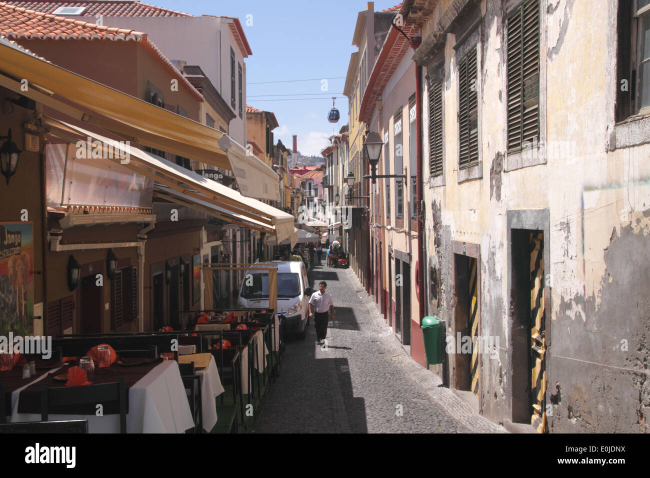 La Rua de Santa Maria in Città Vecchia Funchal Madeira Foto Stock