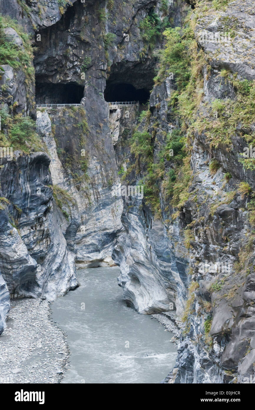 Swallow Grotta e gola, Taroko National Park, Hualien, Taiwan Foto Stock