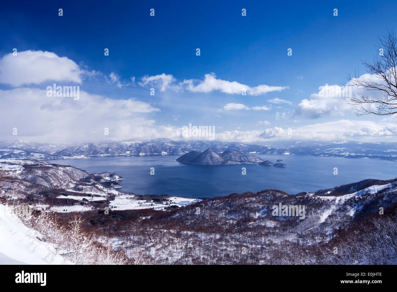 Lago Toya in inverno Foto Stock