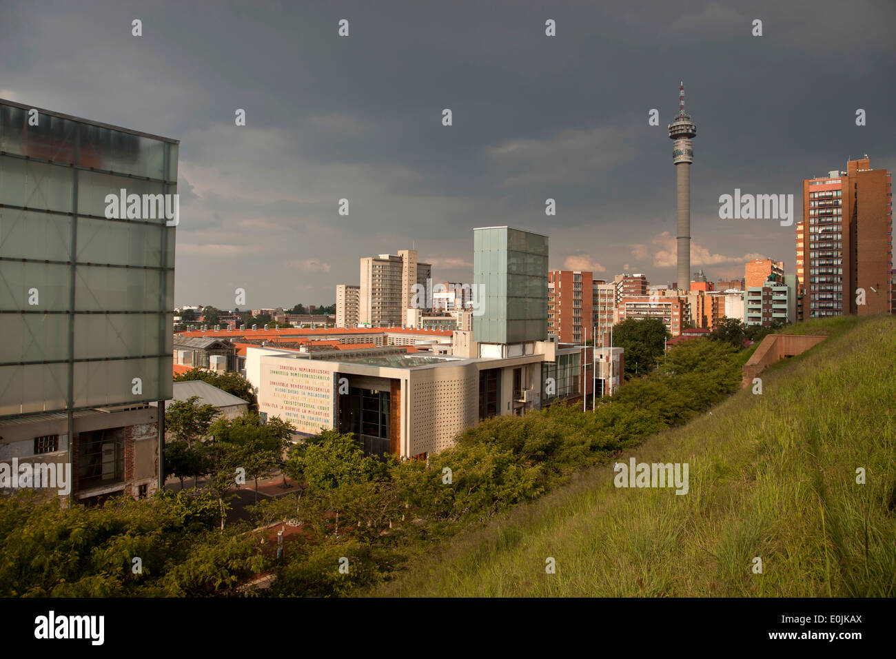 La Corte costituzionale del Sud Africa su Constitution Hill a Johannesburg Gauteng, Sud Africa e Africa Foto Stock
