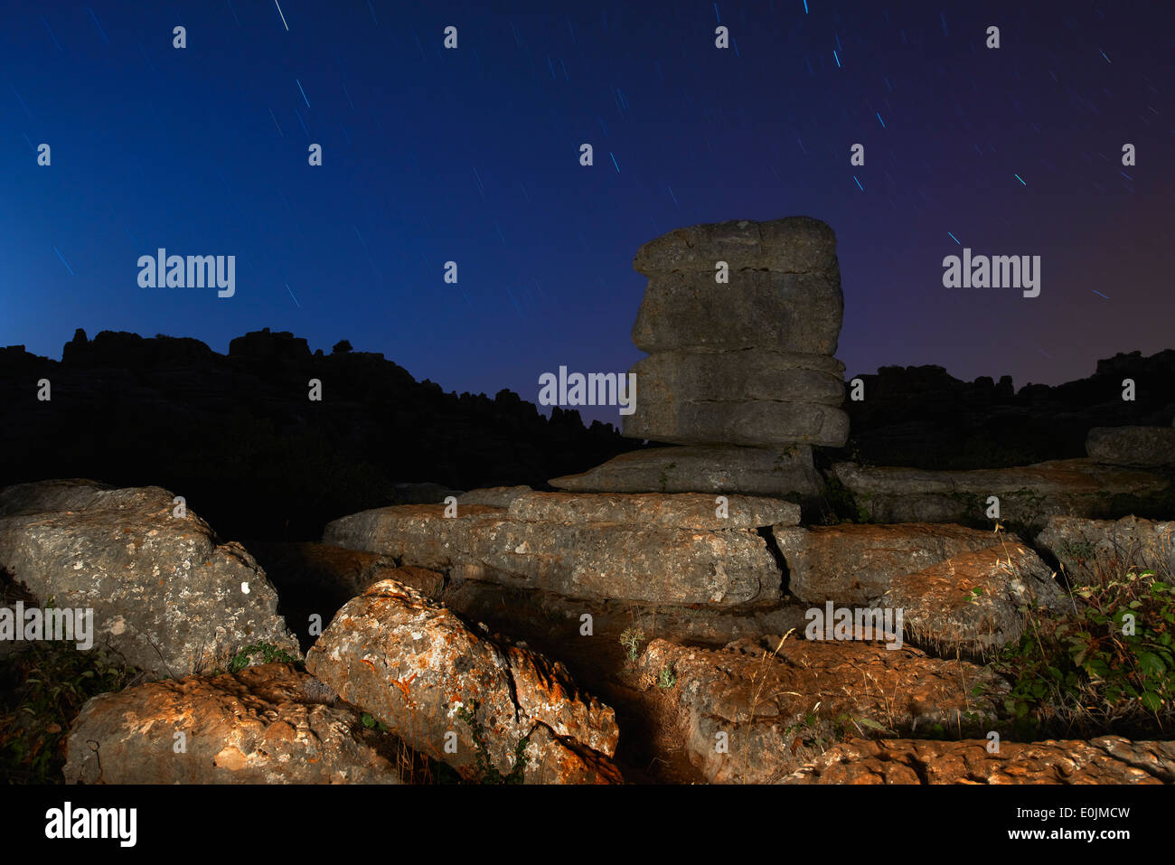 Torcal de Antequera, provincia di Malaga, Andalusia, Spagna. Foto Stock