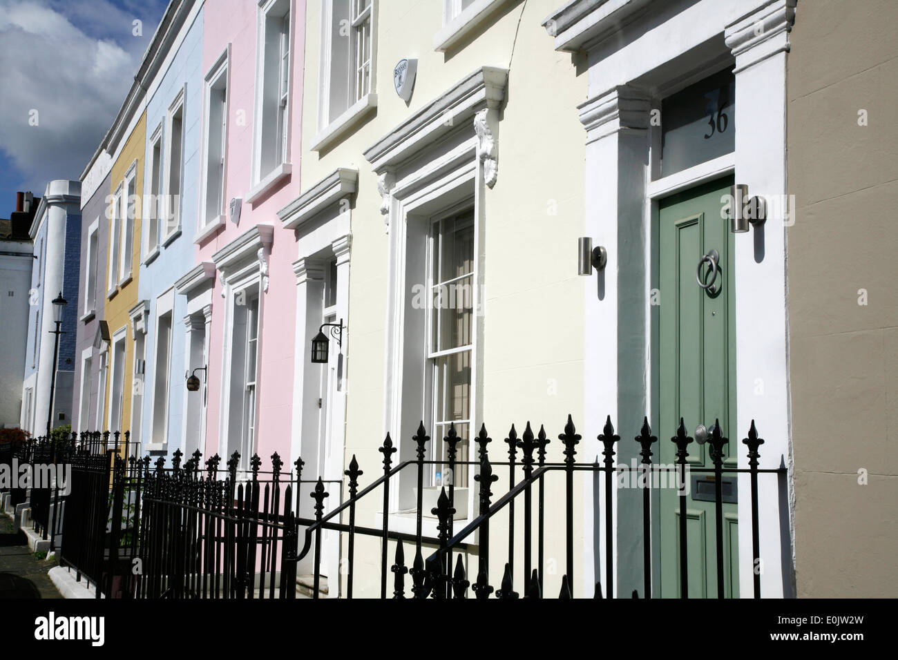 Hillgate posto, Notting Hill, London, Regno Unito Foto Stock