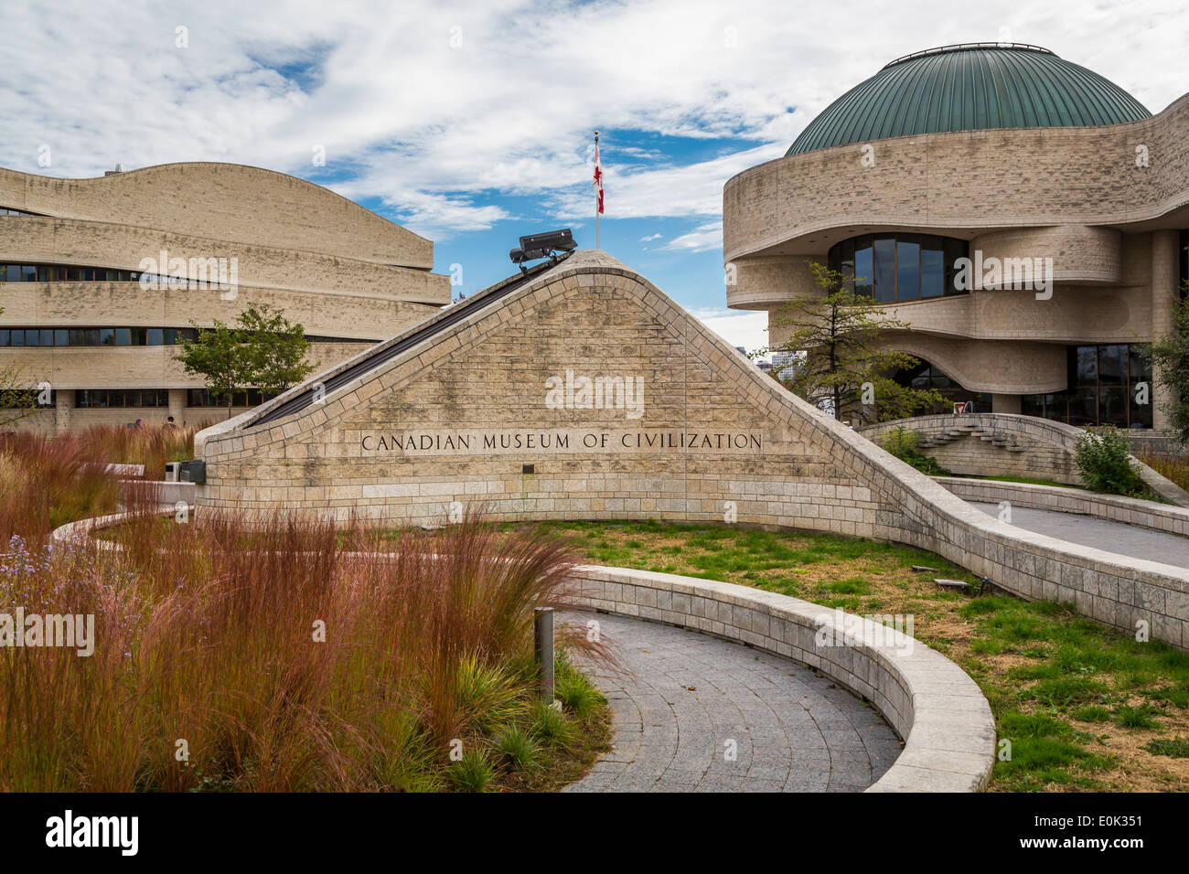Vista esterna del museo della civiltà di Hull, in Quebec, Canada. Foto Stock