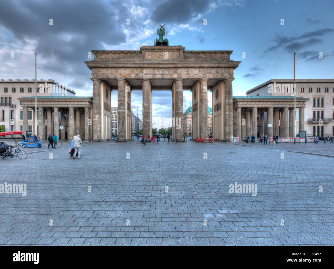 La Porta di Brandeburgo (Brandenburger Tor) di Berlino. Foto Stock