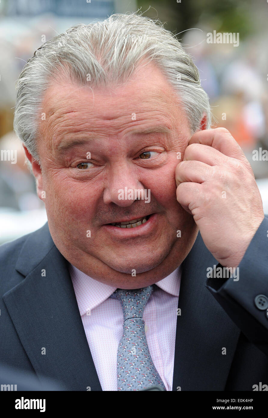 PETER CHAPPLE-HYAM GARA allenatore di cavalli IPPODROMO DI YORK YORK INGHILTERRA 15 Maggio 2014 Foto Stock