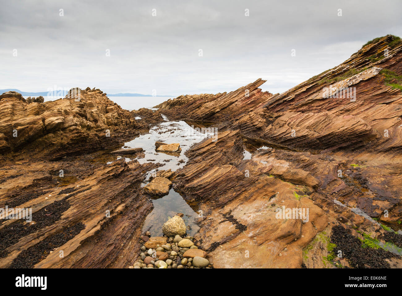 La costa vicino a Portmahomack, Scozia Foto Stock