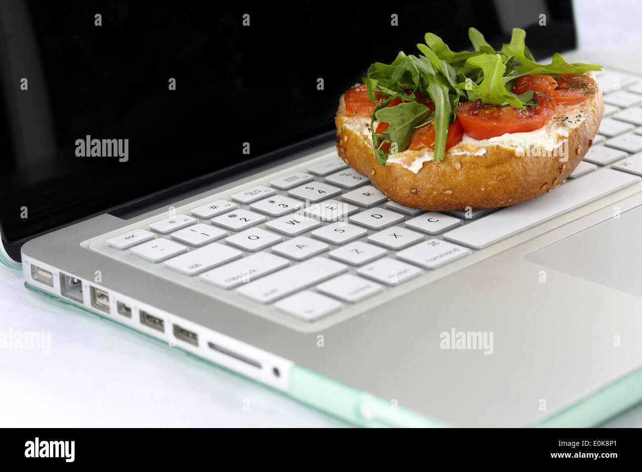 Mangiare al lavoro Foto Stock