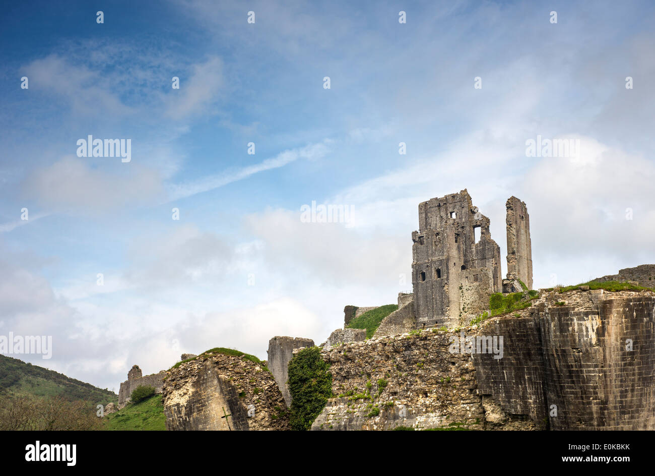 Corfe Castle, Dorset, England, Regno Unito Foto Stock