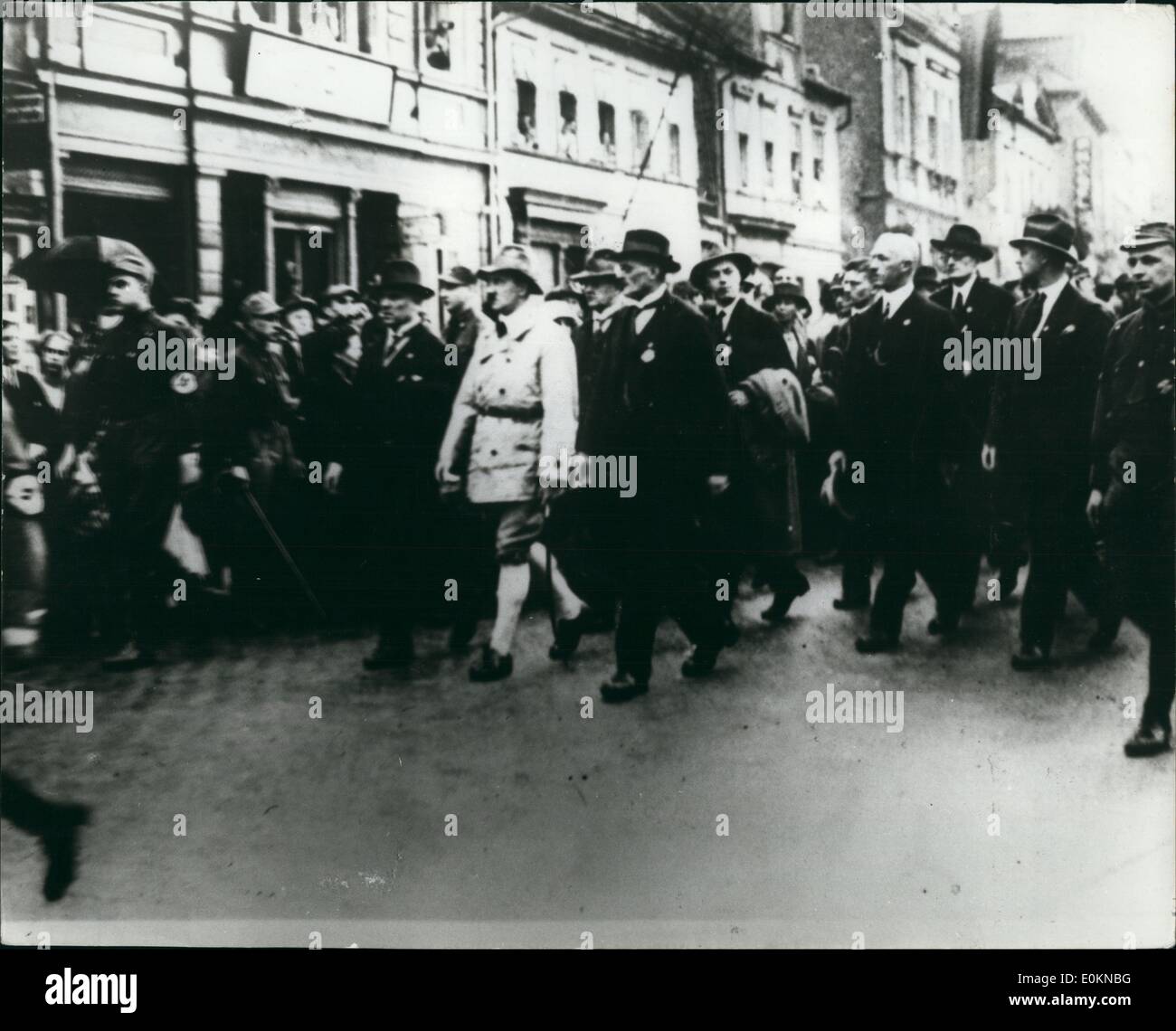 Il 1 gennaio, 1926 - nazisti nel marzo 1926: Hitler con Hess e Ludendorff. Foto Stock
