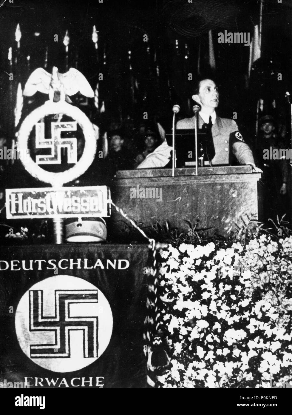 Gen 01, 1930 - Germania - File foto: circa 1930s, esatta posizione sconosciuta. Leader nazista Joseph Goebbels. Foto Stock