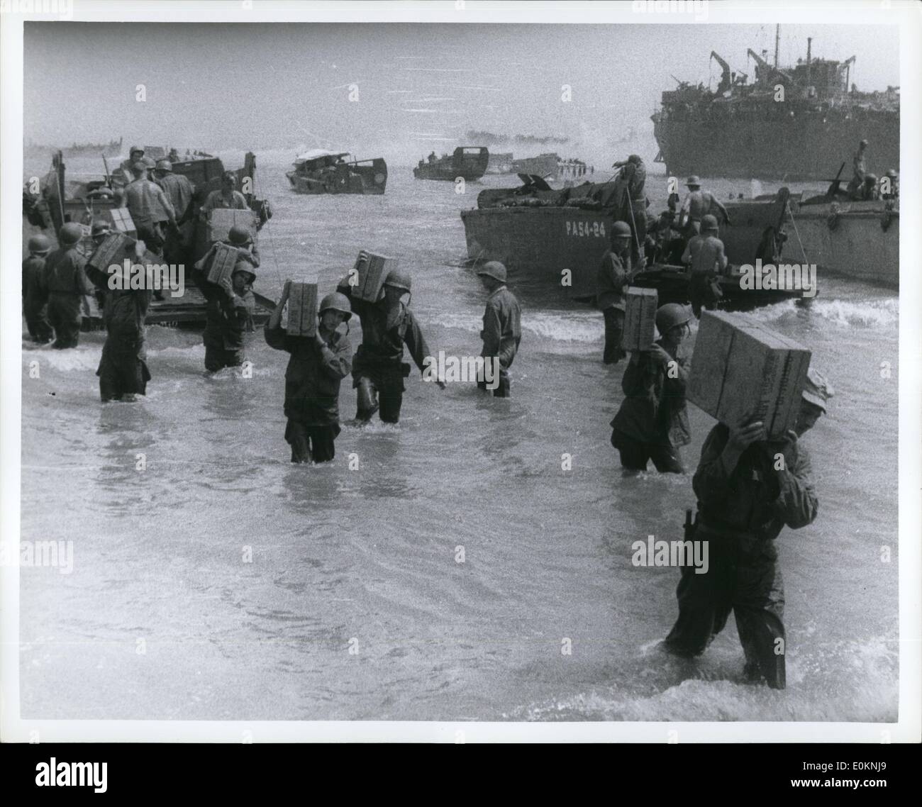 Jan 1, 1940 - WW II . Pacifico - Filippine il D-Day in atterraggio a Tacloben-Leyte isola data esatta sconosciuto Foto Stock