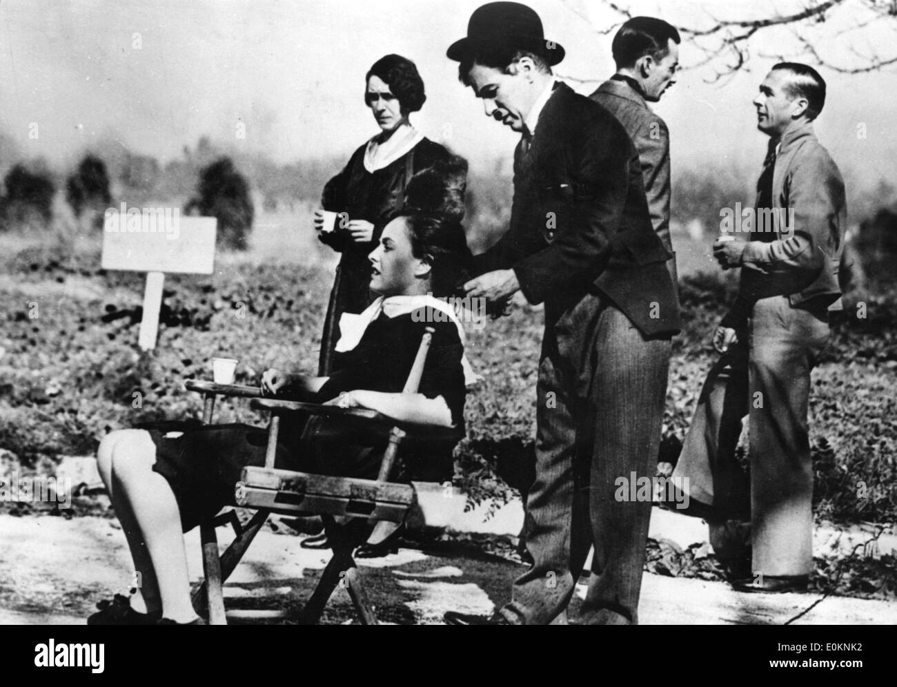 Attori Charlie Chaplin e Paulette Goddard co-star Foto Stock