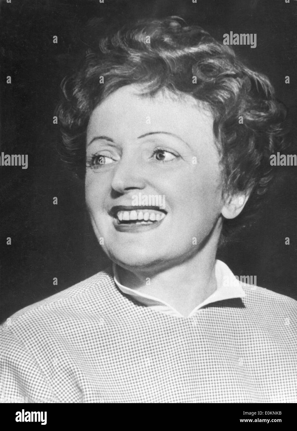 Ritratto di cantante e icona culturale Edith Piaf Foto Stock