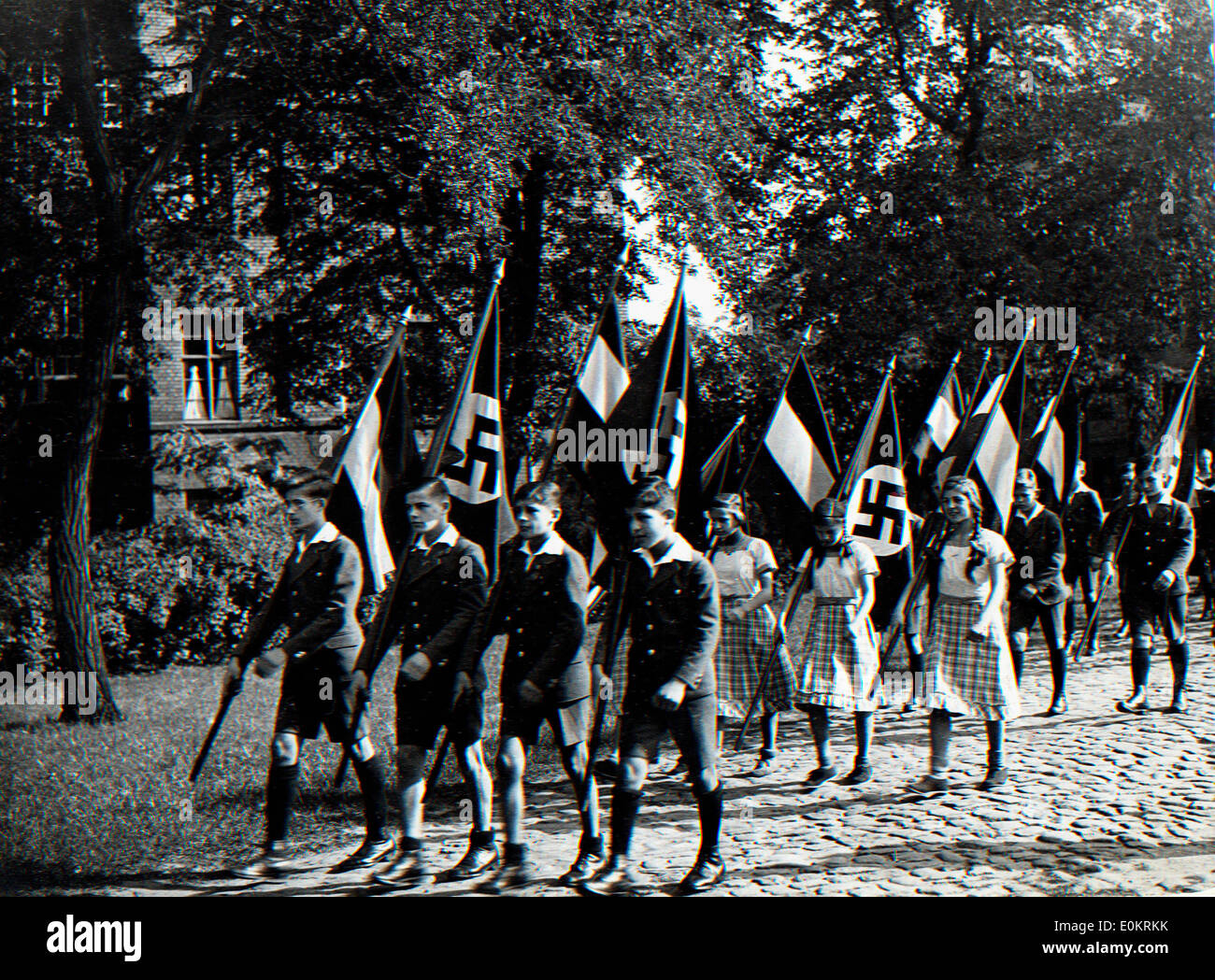 Gen 01, 1940 - Norimberga, Germania - File foto: circa trenta-1940s. La gioventù hitleriana. Il tasto Foto Stock