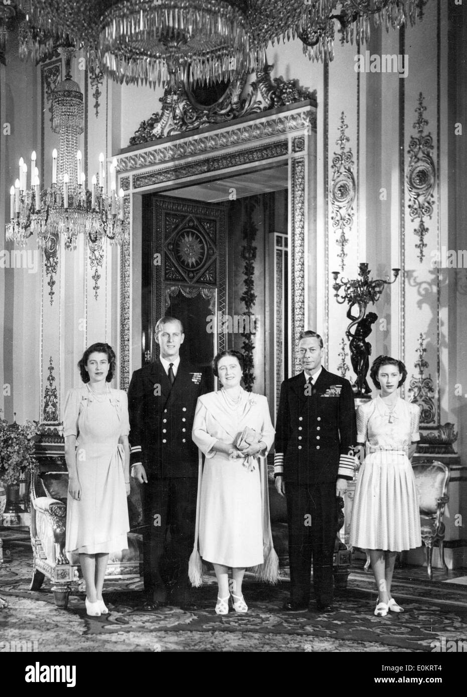 Ritratto di Windsor Royal Family Foto Stock