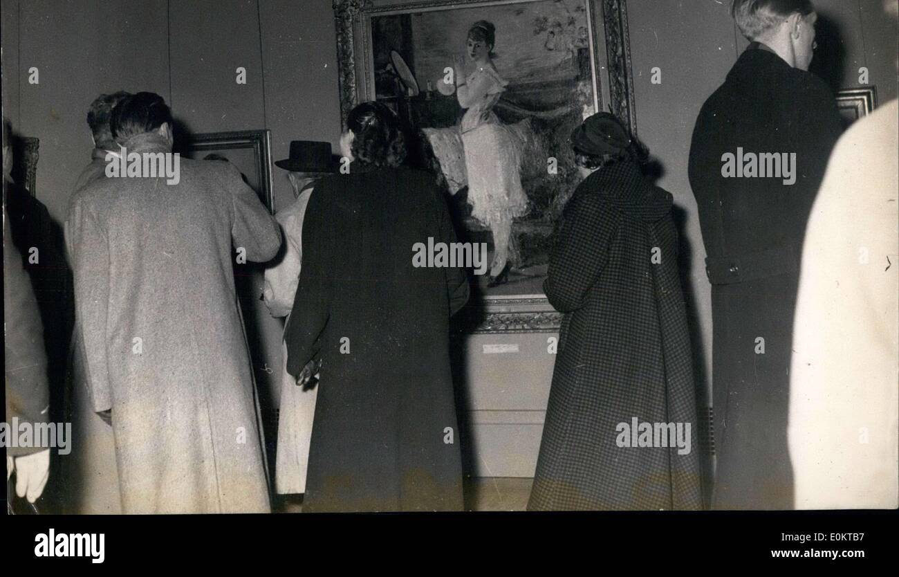 Gen 18, 1951 - Arte mostra delle opere di Manet a Amburgo, Germania Foto Stock