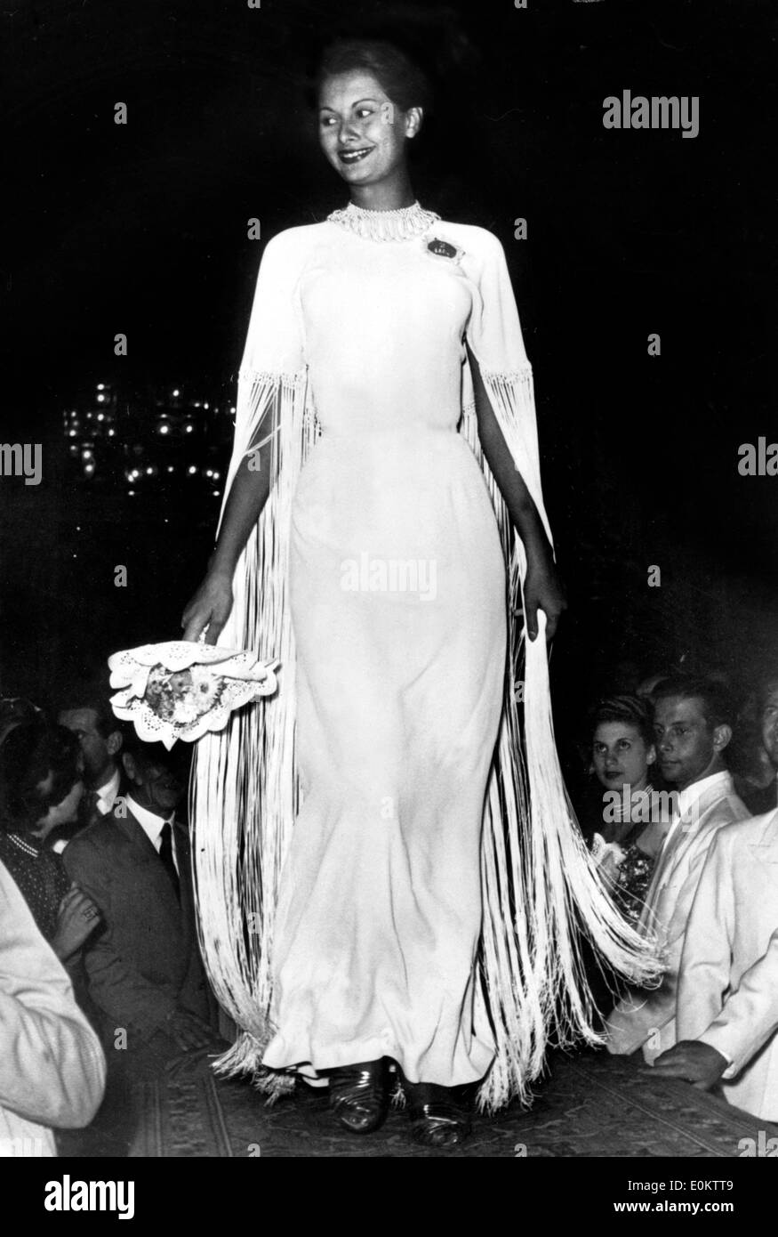 Attrice Sophia Loren al 'Miss Italia' pageant Foto Stock