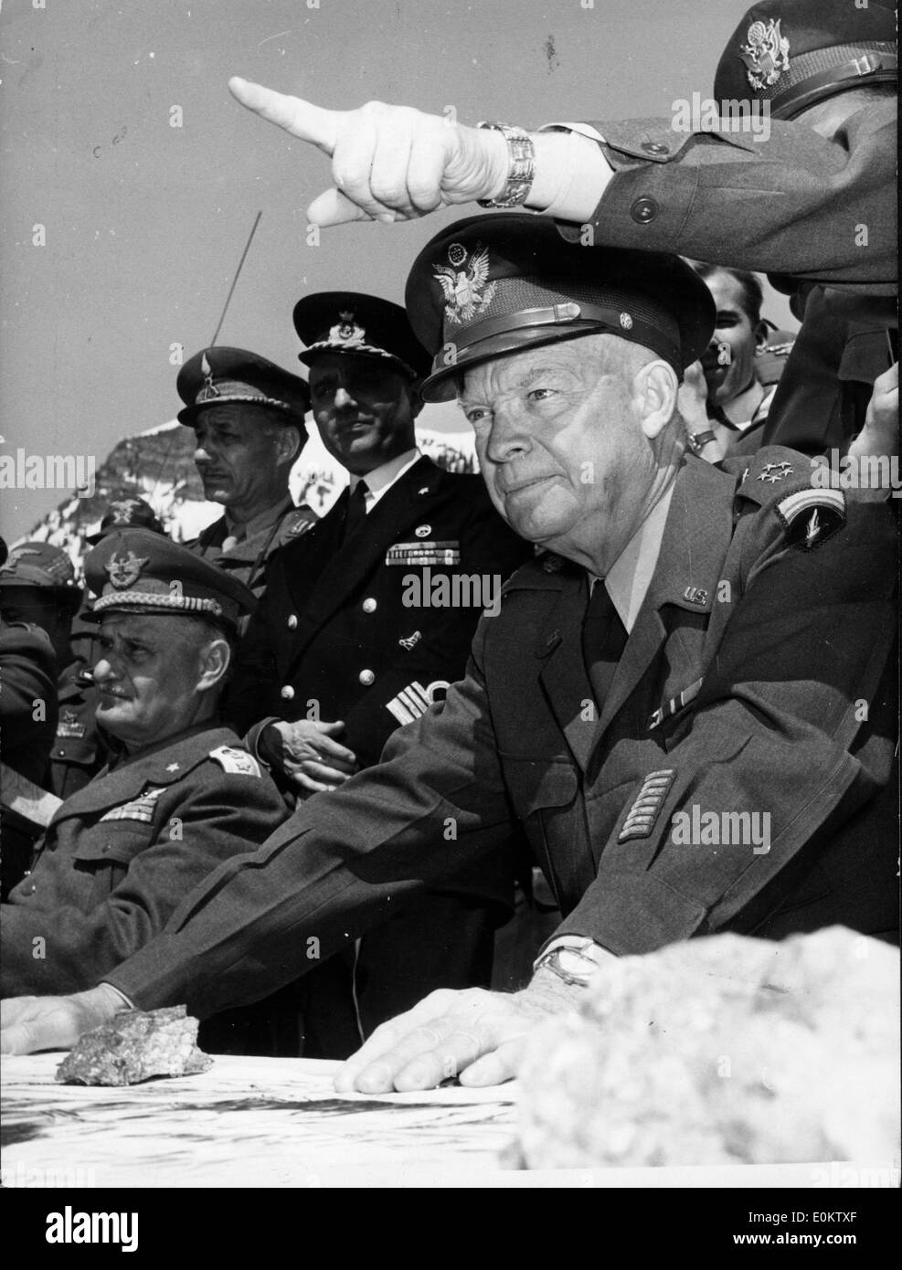 Il presidente Eisenhower che serve come generale Foto Stock