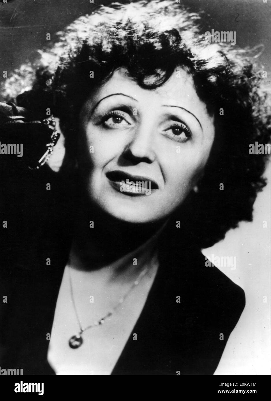 Ritratto di cantante e icona culturale Edith Piaf Foto Stock