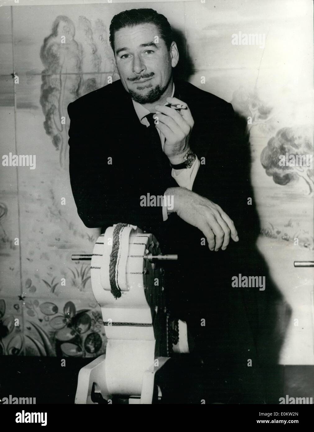 Febbraio 02, 1950 - Errol Flynn sport la barba. La foto mostra: star del cinema Errol Flynn, sport la barba e baffi quando egli r Foto Stock