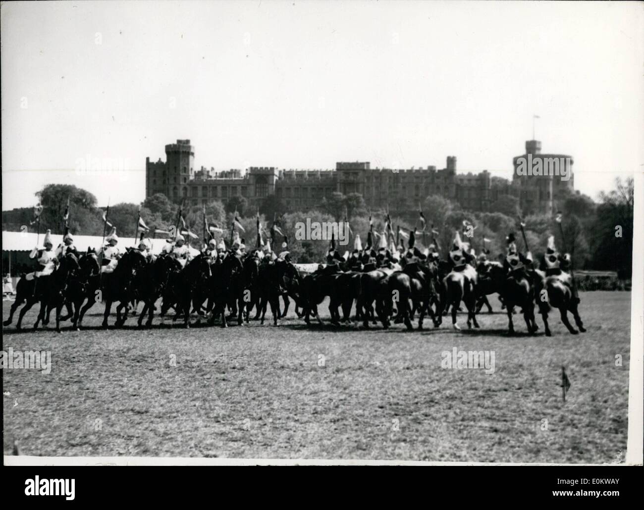 Maggio 05, 1950 - Royal Windsor Horse Show-First Giorno: mostra fotografica. Vista del giro musicale presso il Royal Windsor Horse Show, che Foto Stock