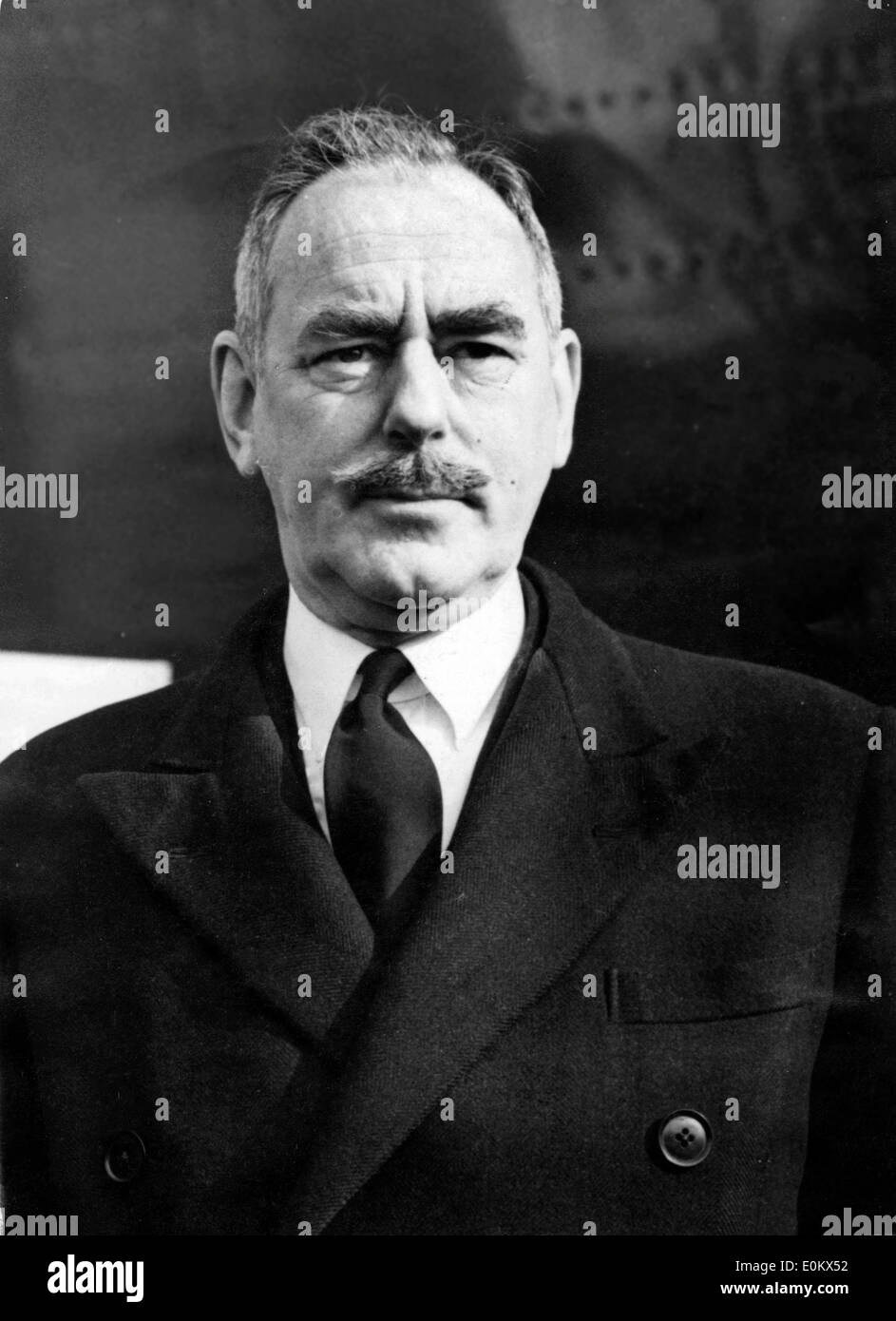 Il segretario di Stato Dean Acheson arriva a Londra Foto Stock